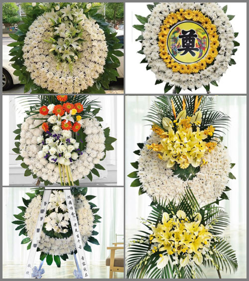 山东济宁汶上县南旺镇寺前一村花圈速递